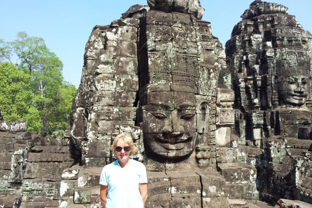 Ancient Angkor Wat temple viewed during a 4-day private tour in Cambodia.