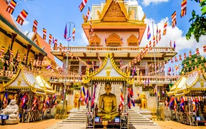 Phnom Penh and Oudong Mountain day tour featuring ancient temples, scenic landscapes, and a visit to a traditional silversmith-making village.