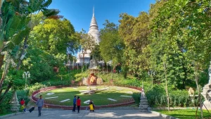 Phnom Penh private day tour to Koh Dach Silk Island, exploring traditional silk weaving, local villages, and city highlights by the Mekong River.